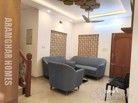 Comfortable bedroom in furnished villa near Caritas Hospital Thellakom